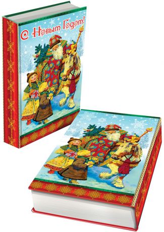 Шкатулка декоративная Magic Time "Дед Мороз и дети", 17 х 11 х 5 см. 41717