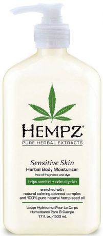 Hempz Sensitive Skin Herbal Moisturizer Молочко для тела увлажняющее, чувствительная кожа, 500 мл