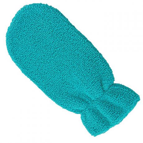 Мочалка-рукавица "Riffi", мягкая, цвет: бирюзовый