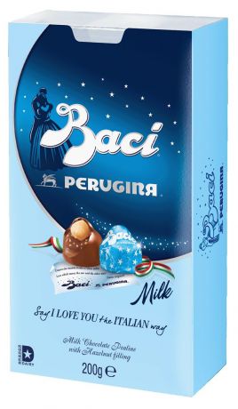 Baci Perugina конфеты молочный шоколад, 200 г