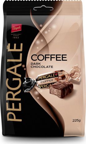Конфеты пралине Pergale, со вкусом кофе в темном шоколаде, 225 г