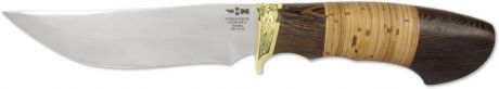Нож охотничий Ножемир "Орлан", цвет: бежевый, темно-коричневый, длина клинка 14,2 см