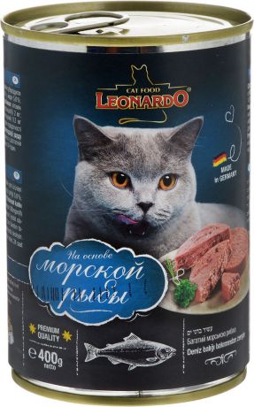Консервы для кошек "Leonardo", мясо с рыбой, 400 г
