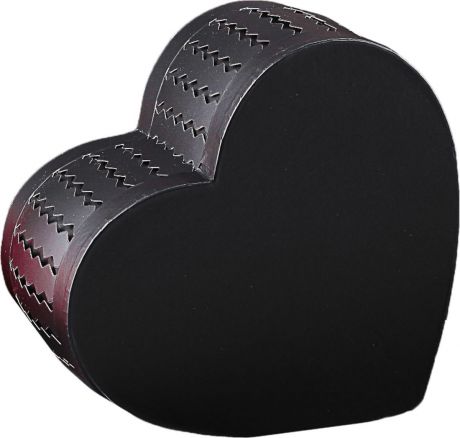 Подарочная упаковка "Сердце", черный, 3 шт