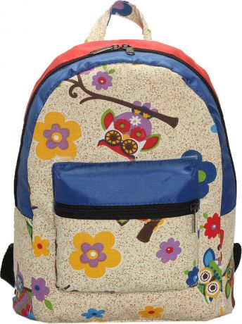 Рюкзак "Совы", бежевый, разноцветный. 2509968