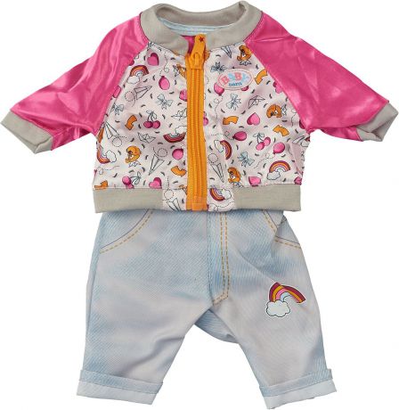 Одежда для куклы Zapf Creation BABY born, 824-542_куртка розовая, штаны голубые