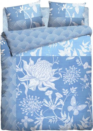 Комплект постельного белья Verossa Daisy, 735013, голубой, синий, 2 спальный