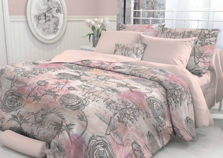 Комплект постельного белья Verossa Rose, 733839, розовый, евро