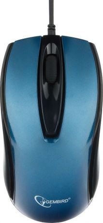Мышь Gembird MOP-405-B, USB, 3 кнопки, голубой