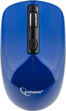 Мышь Gembird MUSW-400-B, беспроводная, 4 кнопки, синий