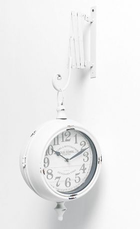 Настенные часы "Моуди" двойные, 3620735, белый
