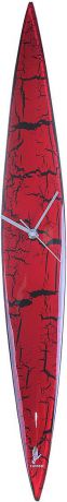 Настенные часы "Раскаленное время" вытянутые, 167302, красный
