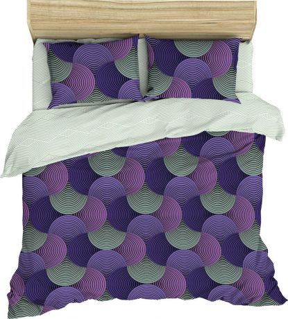 Комплект постельного белья Василиса, 189596, 1,5 спальный, наволочки 70x70, фиолетовый