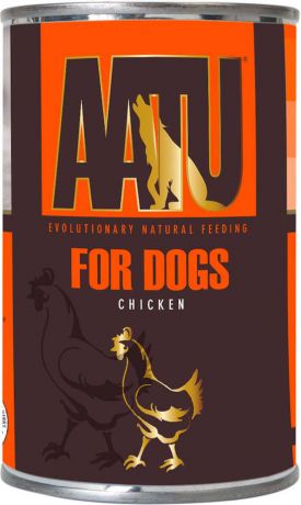 Корм консервированный Aatu, для собак, с курицей, 400 г