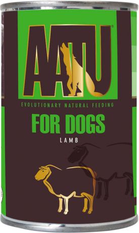 Корм консервированный Aatu, для собак, с ягненком, 400 г