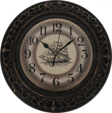 Настенные часы "Фрегат", 3565195, коричневый
