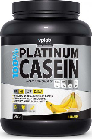 Казеин VPLAB Nutrition 100% Platinum Casein Банан, 908 г