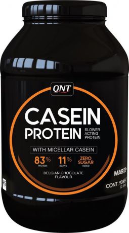 Протеин QNT Казеин Протеин бельгийский шоколад, 908 г