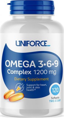 Omega 3 Uniforce Omega 3-6-9 Complex 1200 мг, 120 капсул