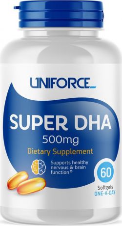 Omega 3 Uniforce Super DHA 500 мг, 60 капсул