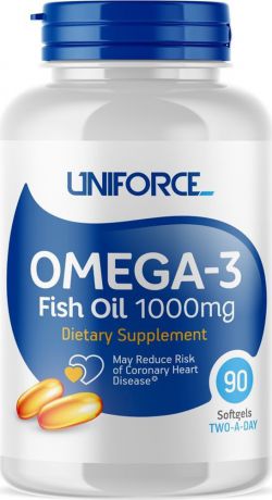 Omega 3 Uniforce Omega-3 Fish Oil 1000 мг, 90 капсул