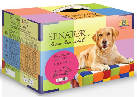 Корм сухой Senator "Высокая энергия" для собак, с курицей, 3 кг