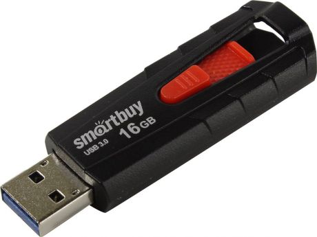USB Флеш-накопитель SmartBuy Iron, SB16GBIR-K3, 16 ГБ, black red