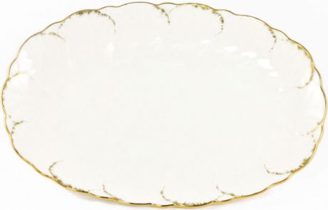 Блюдо Narumi Белый с золотом овальное, 8968-1784, 42 см