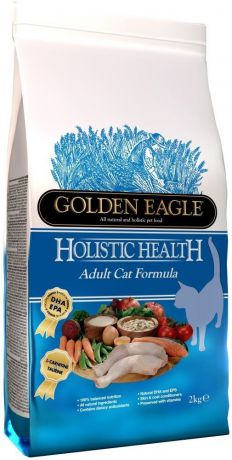 Корм сухой Golden Eagle Holistic Cat Adult, для взрослых кошек, на основе курицы, 2 кг