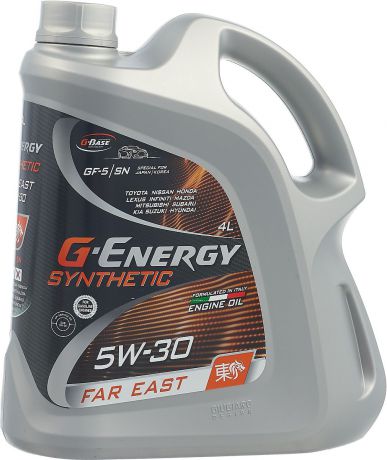 Моторное масло G-Energy Synthetic Far East, 253142415, синтетическое, 5W-30, API SN, ILSAC GF-5, 4 л