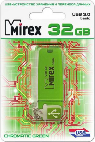 USB Флеш-накопитель Mirex Chromatic 3.0, 13600-FM3CGN32, 32GB, green
