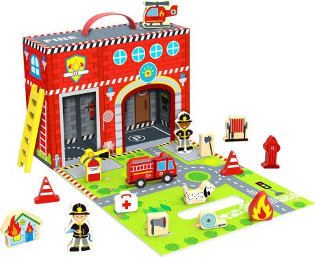 Развивающая игрушка Tooky Toy "Пожарная станция", TY203