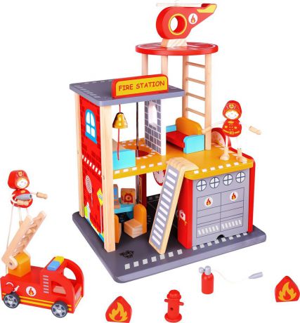 Сюжетно-ролевые игрушки Tooky Toy "Пожарная станция", TKI001