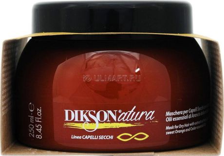 Маска для волос Dikson Diksonatura Per Capelli With Helichrysum, для сухих, с экстрактом безсмертниака и липы, 250 мл