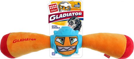 Игрушка для животных GiGwi Гладиатор в резиновом шлеме, 75441, оранжевый
