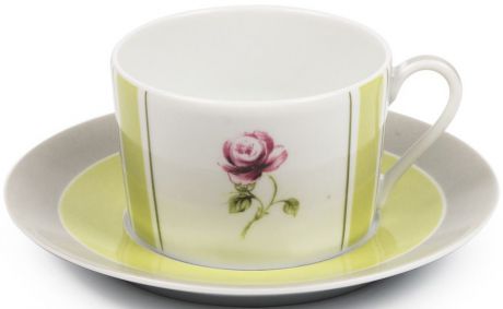 Чайная пара La Rose des Sables Cocooning, 5303522 2375, белый, серый, салатовый, 220 мл