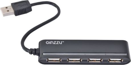 Концентратор USB 2.0 Ginzzu GR-434UB (4 порта)