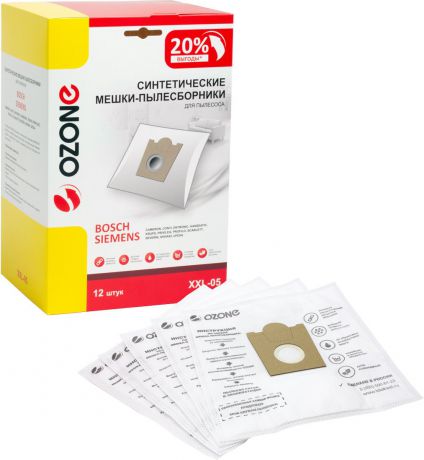Пылесборник Ozone для пылесоса Bosch, XXL-05, 12 шт