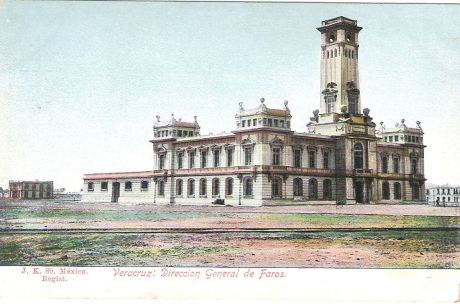 Почтовая открытка "Verazcruz: Direccion General de Faros. #89". Мексика, начало ХХ века