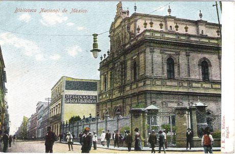 Почтовая открытка "Biblioteca Nacional de Mexico. #29". Мексика, начало ХХ века