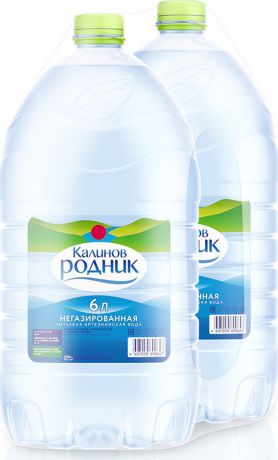 Вода Калинов Родник питьевая артезианская негазированная, 2 шт по 6 л