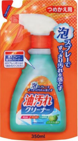 Спрей-пена для кухни Nihon Detergent, 828360, для удаления масляных загрязнений, запасной блок, 350 мл