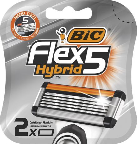 Сменные кассеты для бритья BIC Flex 5 Hybrid, 2 шт