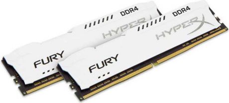 Комплект модулей оперативной памяти Kingston HyperX Fury DDR4 DIMM, 16GB (2х8GB), 2400MHz, CL15, HX424C15FW2K2/16, white