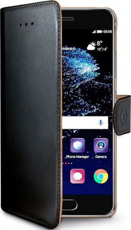 Чехол для сотового телефона Celly Wally Case для Huawei P10 Plus, WALLY646, черный