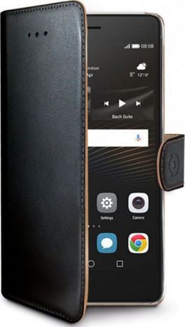 Чехол для сотового телефона Celly Wally Case для Huawei P9 Lite, WALLY564, черный