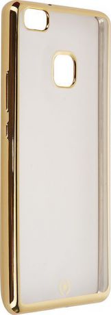 Чехол для сотового телефона Celly Laser для Huawei P9 Lite, BCLP9LITEGD, прозрачный, золотой