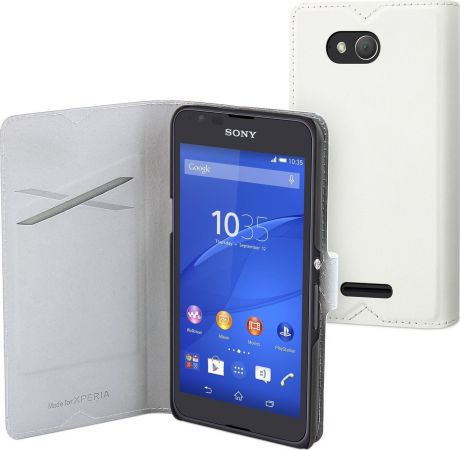 Чехол для сотового телефона Muvit MFX Slim S Folio для Sony Xperia E4g (e2_III Calla), SESLI0137, белый