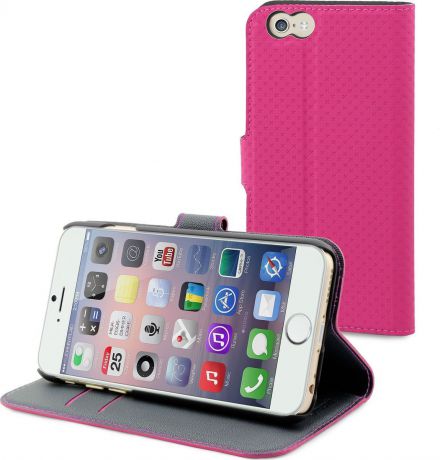 Чехол для сотового телефона Muvit Wallet Folio Stand Case для Apple iPhone 6/6S, MUSNS0049, розовый