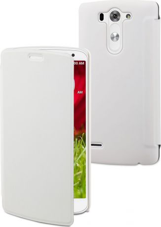 Чехол для сотового телефона Muvit Easy Folio Case для LG G3 S, MUEAF0150, белый